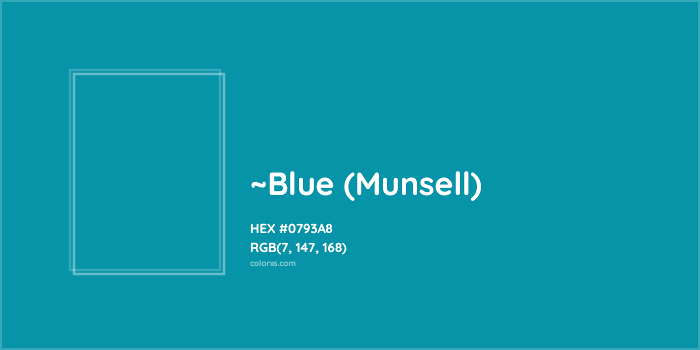 HEX #0793A8 Color Name, Color Code, Palettes, Similar Paints, Images