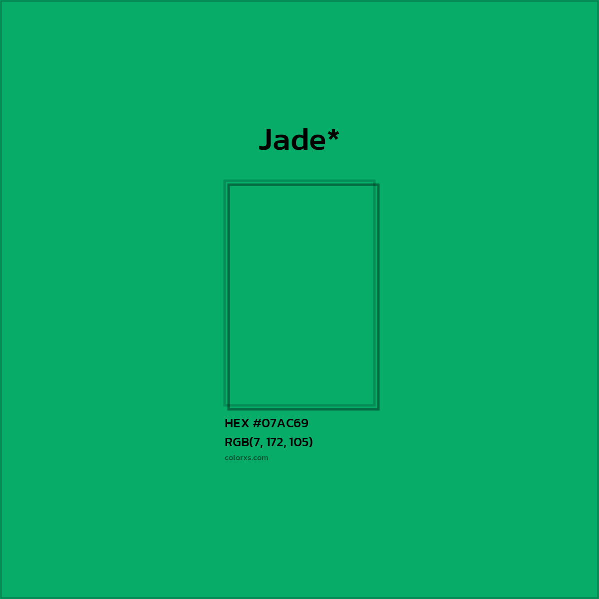 HEX #07AC69 Color Name, Color Code, Palettes, Similar Paints, Images