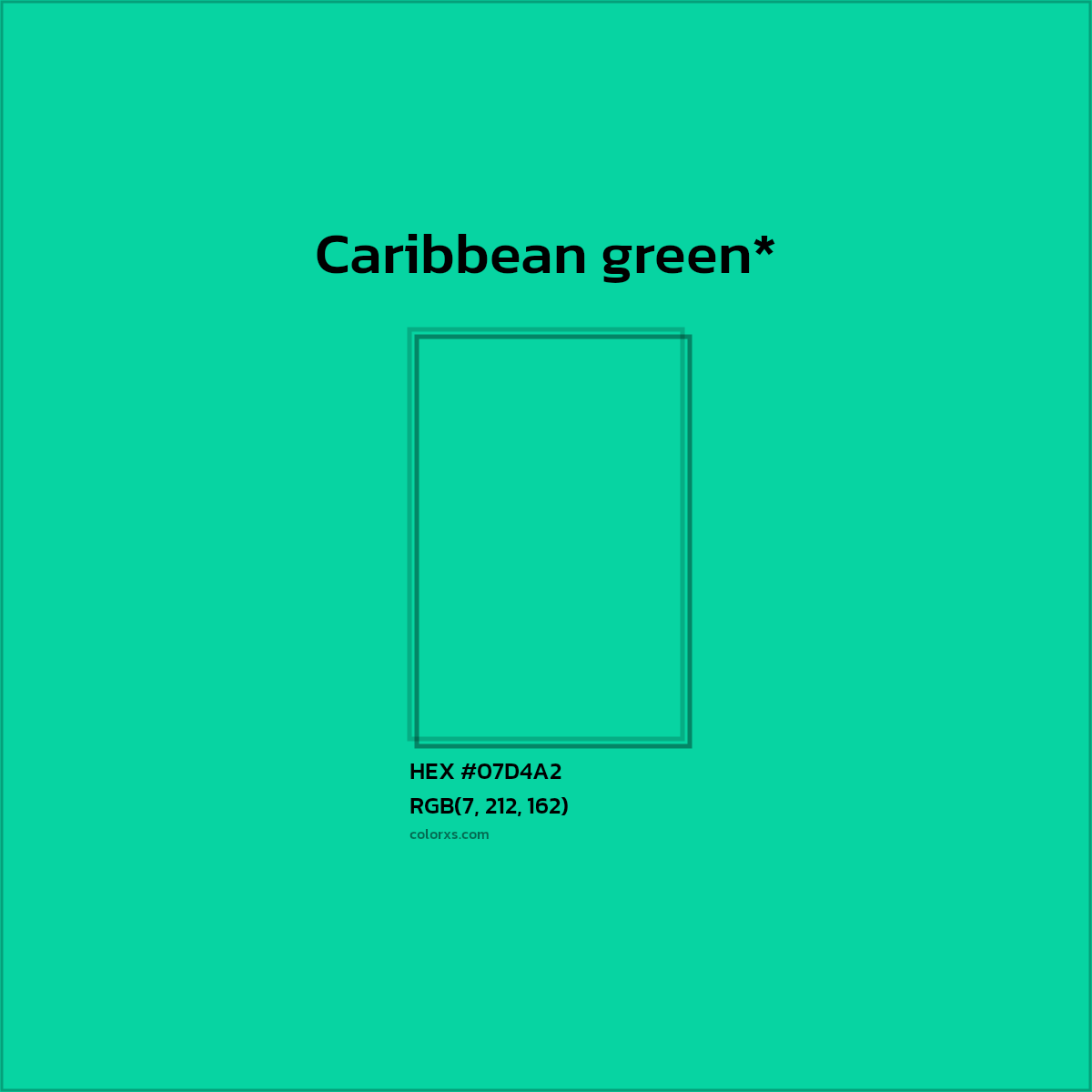 HEX #07D4A2 Color Name, Color Code, Palettes, Similar Paints, Images