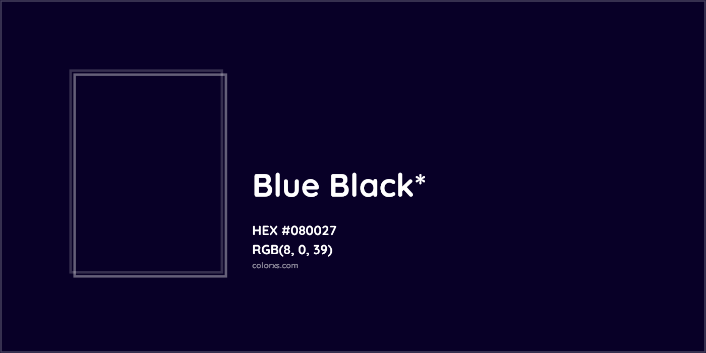 HEX #080027 Color Name, Color Code, Palettes, Similar Paints, Images