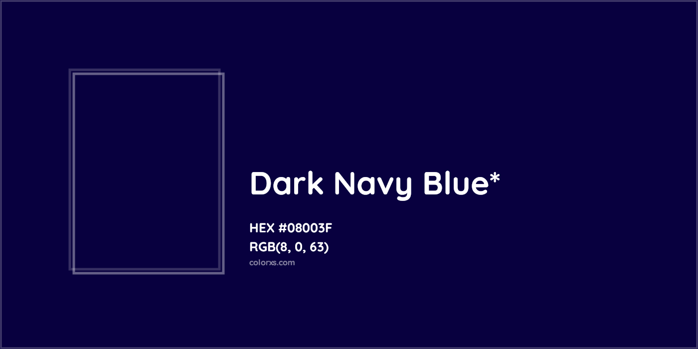 HEX #08003F Color Name, Color Code, Palettes, Similar Paints, Images