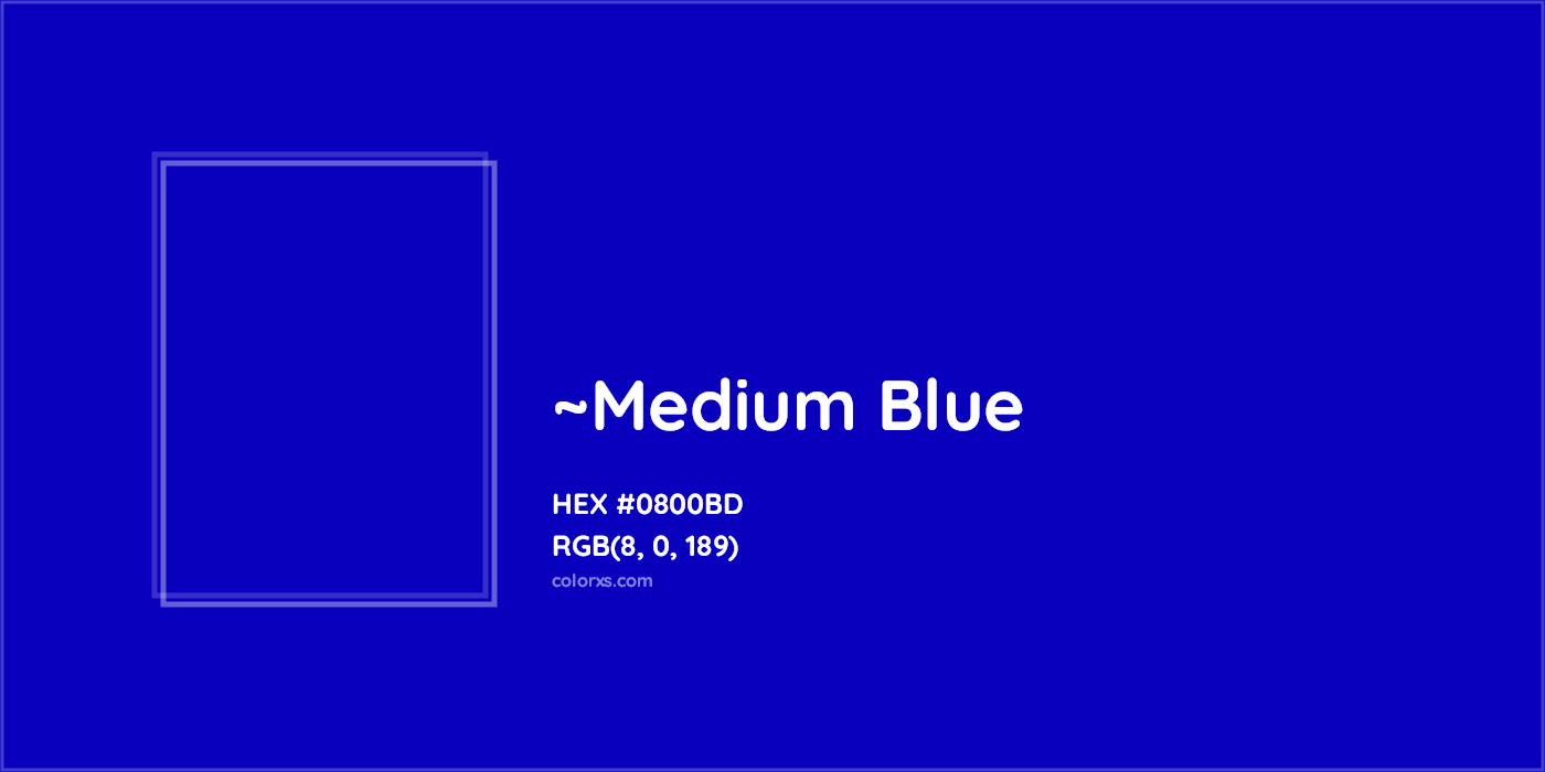 HEX #0800BD Color Name, Color Code, Palettes, Similar Paints, Images