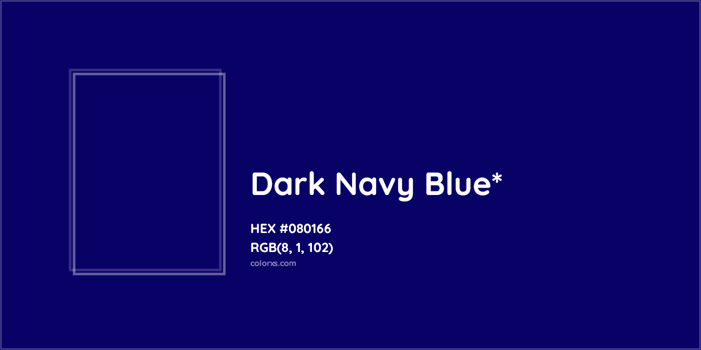 HEX #080166 Color Name, Color Code, Palettes, Similar Paints, Images
