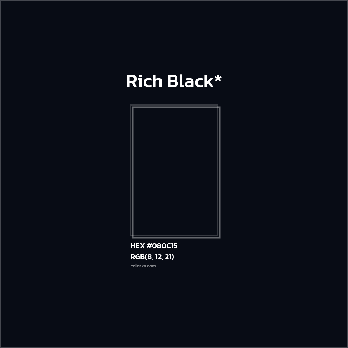 HEX #080C15 Color Name, Color Code, Palettes, Similar Paints, Images