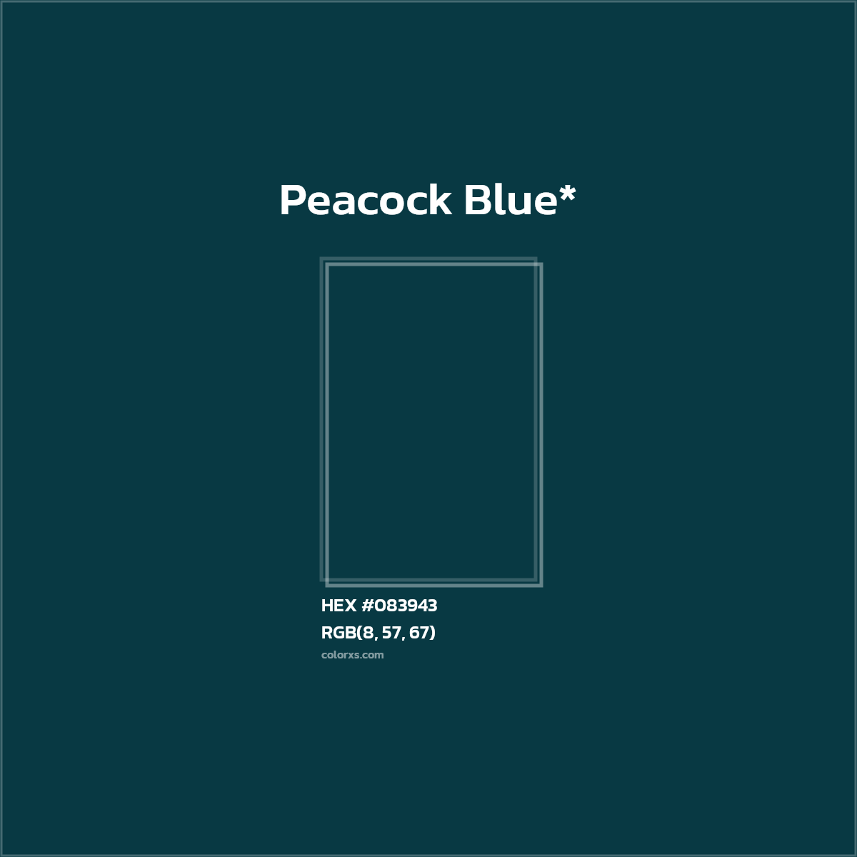 HEX #083943 Color Name, Color Code, Palettes, Similar Paints, Images