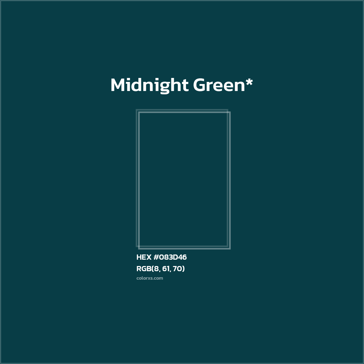 HEX #083D46 Color Name, Color Code, Palettes, Similar Paints, Images