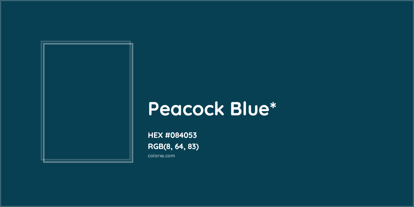 HEX #084053 Color Name, Color Code, Palettes, Similar Paints, Images