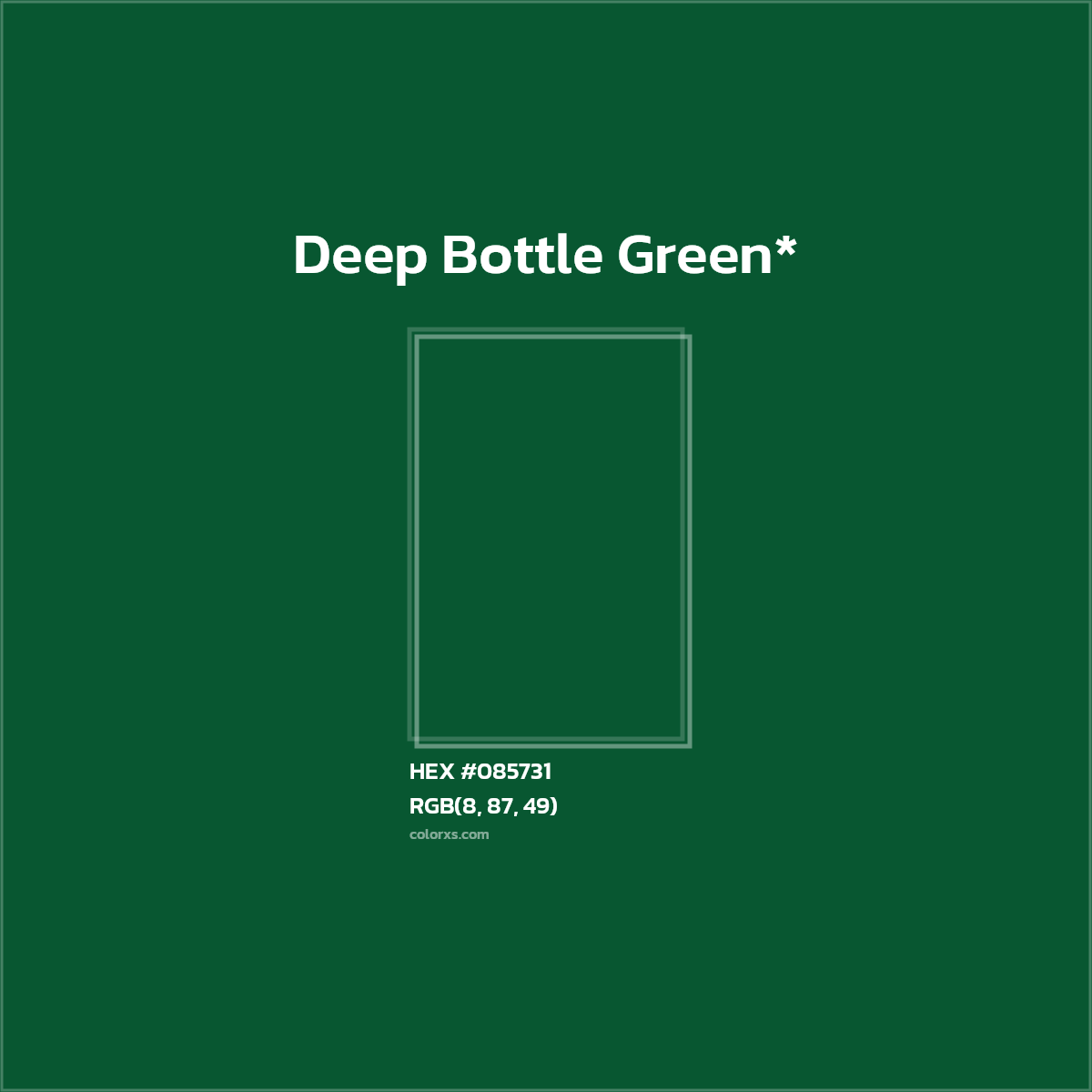 HEX #085731 Color Name, Color Code, Palettes, Similar Paints, Images