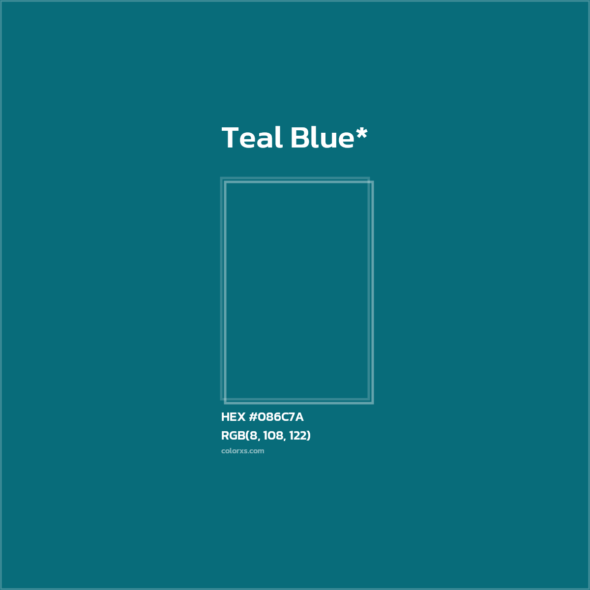 HEX #086C7A Color Name, Color Code, Palettes, Similar Paints, Images