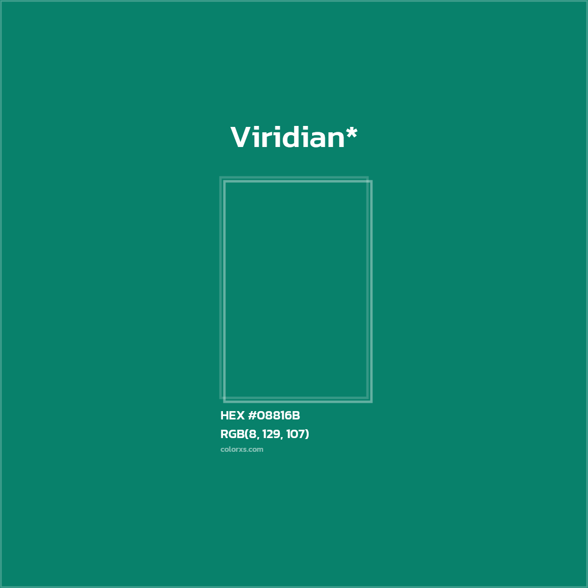 HEX #08816B Color Name, Color Code, Palettes, Similar Paints, Images