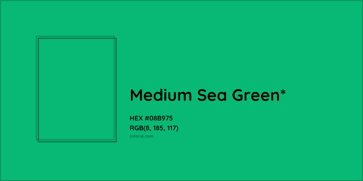 HEX #08B975 Color Name, Color Code, Palettes, Similar Paints, Images