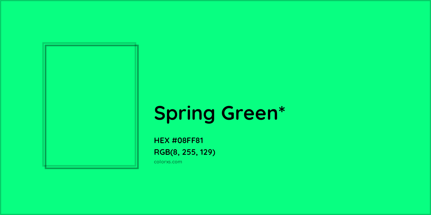 HEX #08FF81 Color Name, Color Code, Palettes, Similar Paints, Images