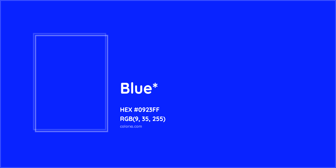 HEX #0923FF Color Name, Color Code, Palettes, Similar Paints, Images