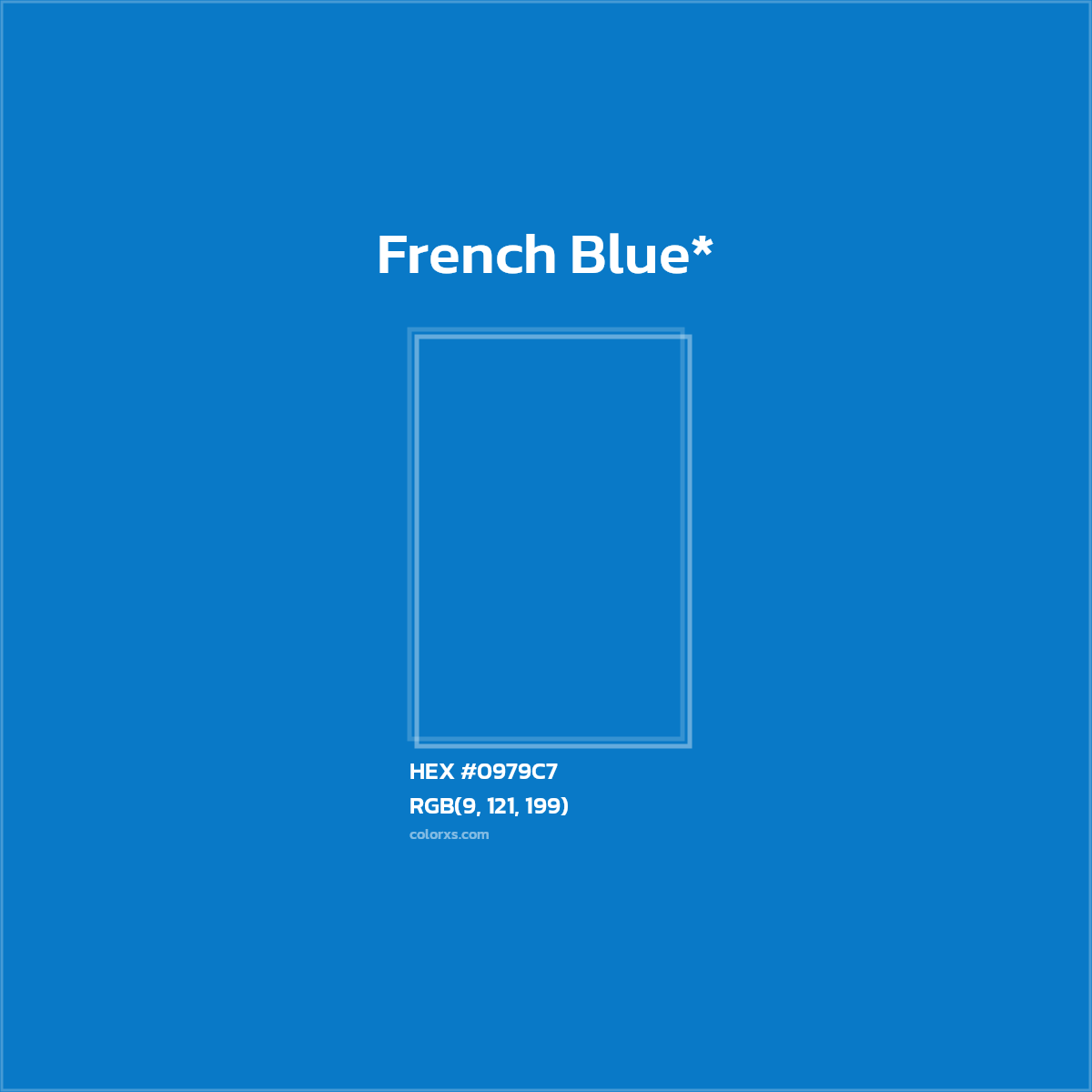 HEX #0979C7 Color Name, Color Code, Palettes, Similar Paints, Images