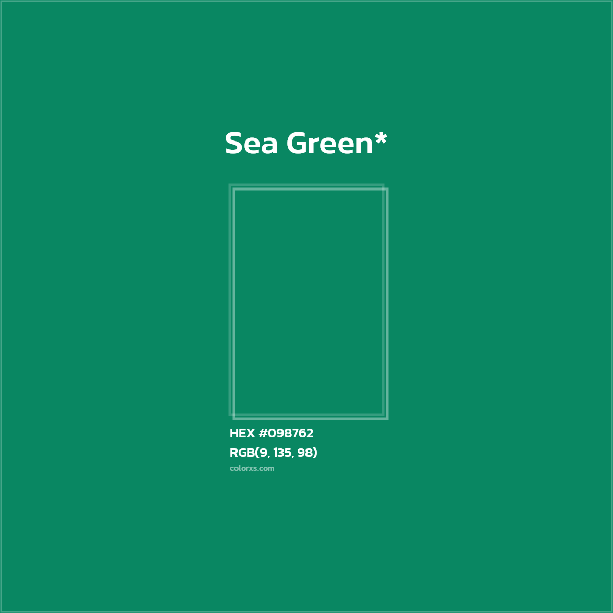 HEX #098762 Color Name, Color Code, Palettes, Similar Paints, Images