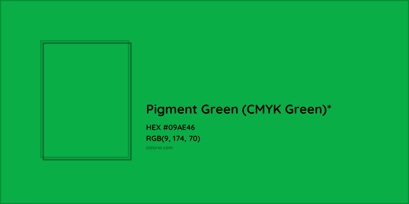 HEX #09AE46 Color Name, Color Code, Palettes, Similar Paints, Images