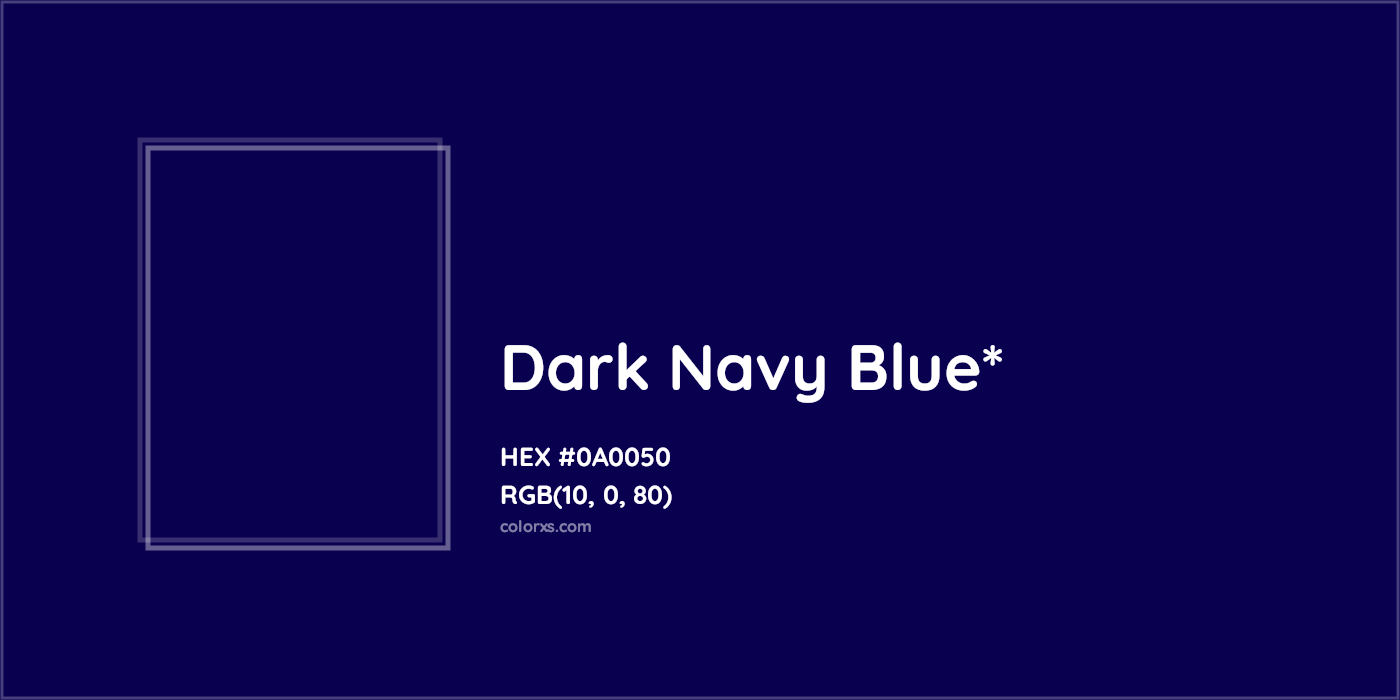 HEX #0A0050 Color Name, Color Code, Palettes, Similar Paints, Images