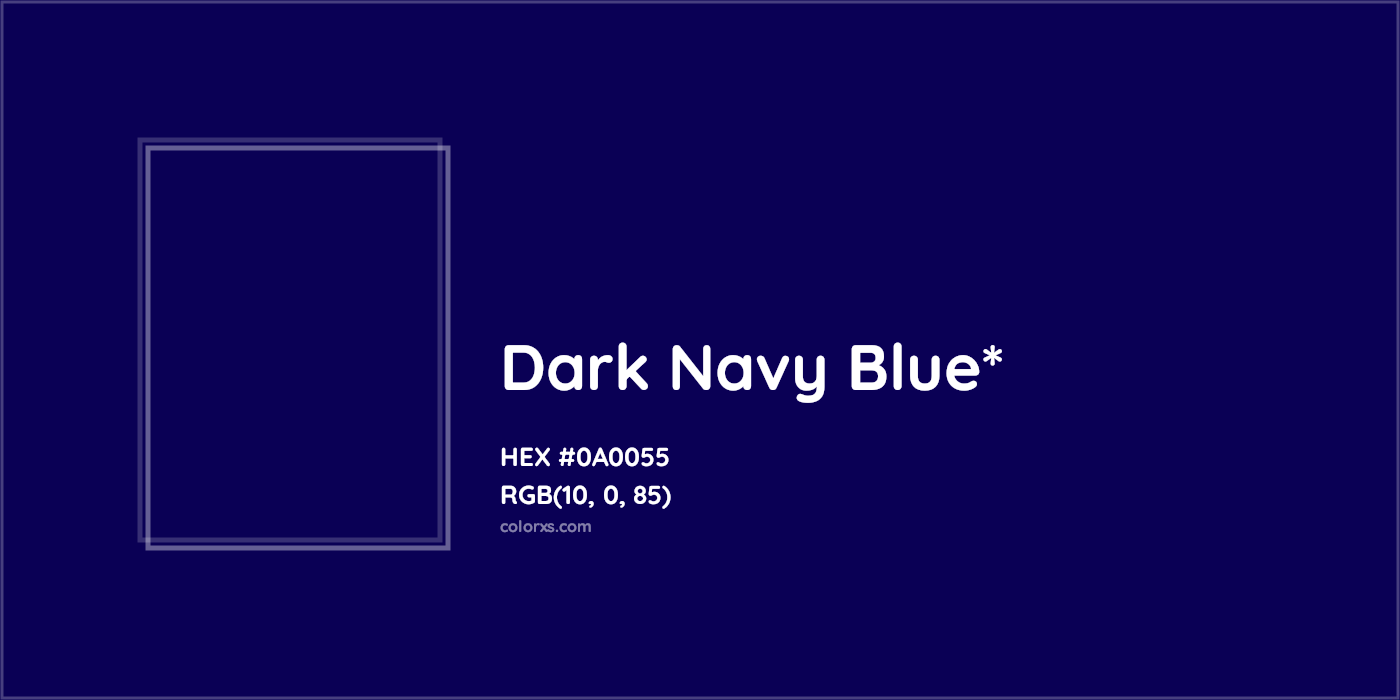 HEX #0A0055 Color Name, Color Code, Palettes, Similar Paints, Images