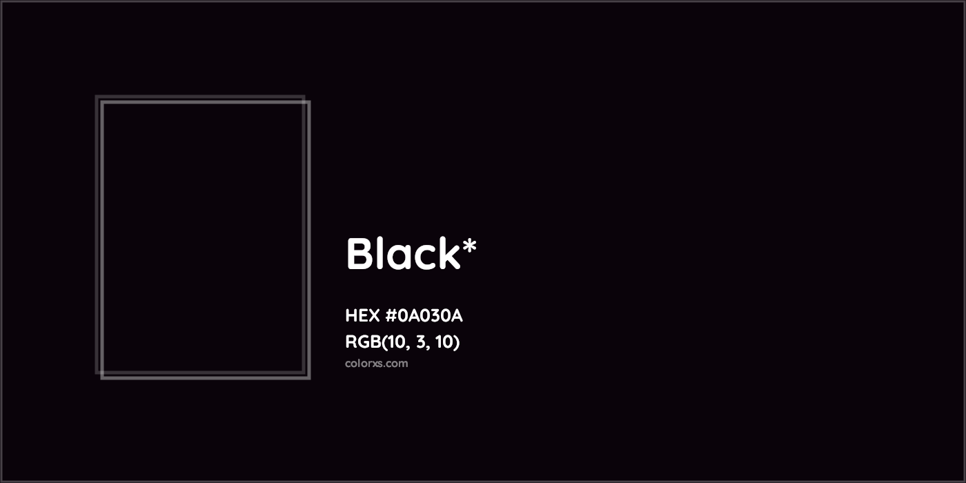HEX #0A030A Color Name, Color Code, Palettes, Similar Paints, Images