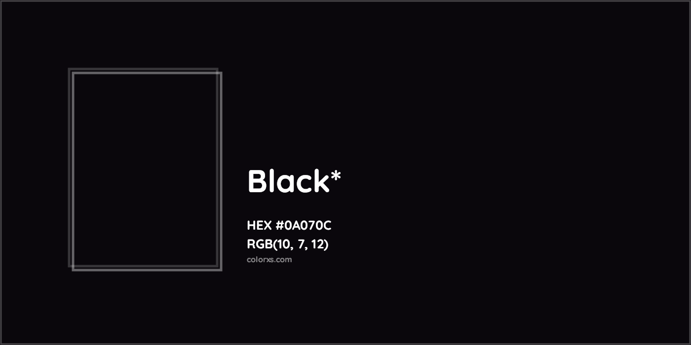 HEX #0A070C Color Name, Color Code, Palettes, Similar Paints, Images