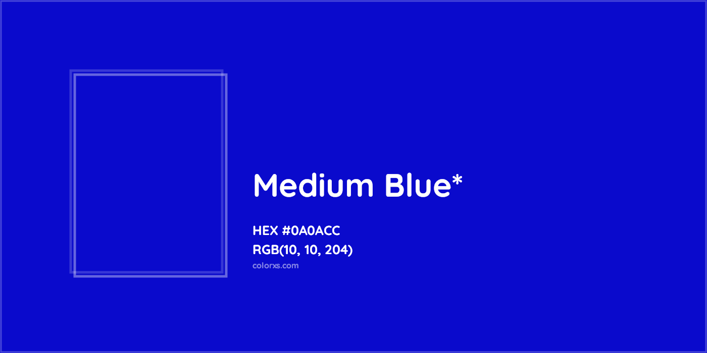 HEX #0A0ACC Color Name, Color Code, Palettes, Similar Paints, Images