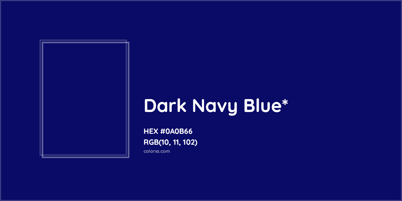 HEX #0A0B66 Color Name, Color Code, Palettes, Similar Paints, Images