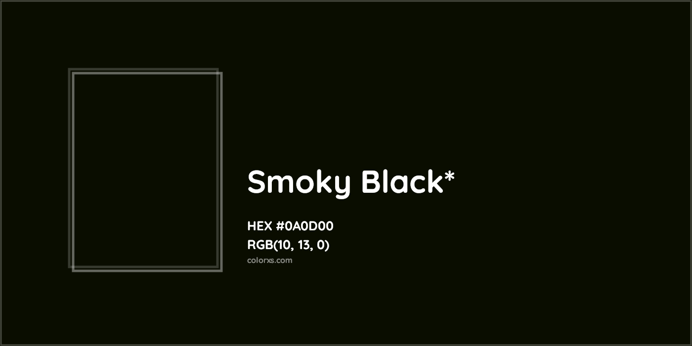 HEX #0A0D00 Color Name, Color Code, Palettes, Similar Paints, Images