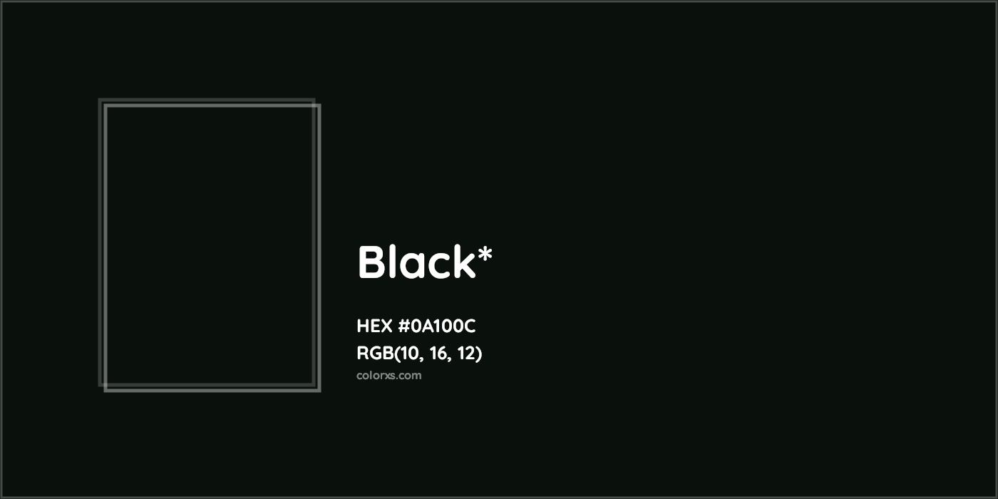 HEX #0A100C Color Name, Color Code, Palettes, Similar Paints, Images