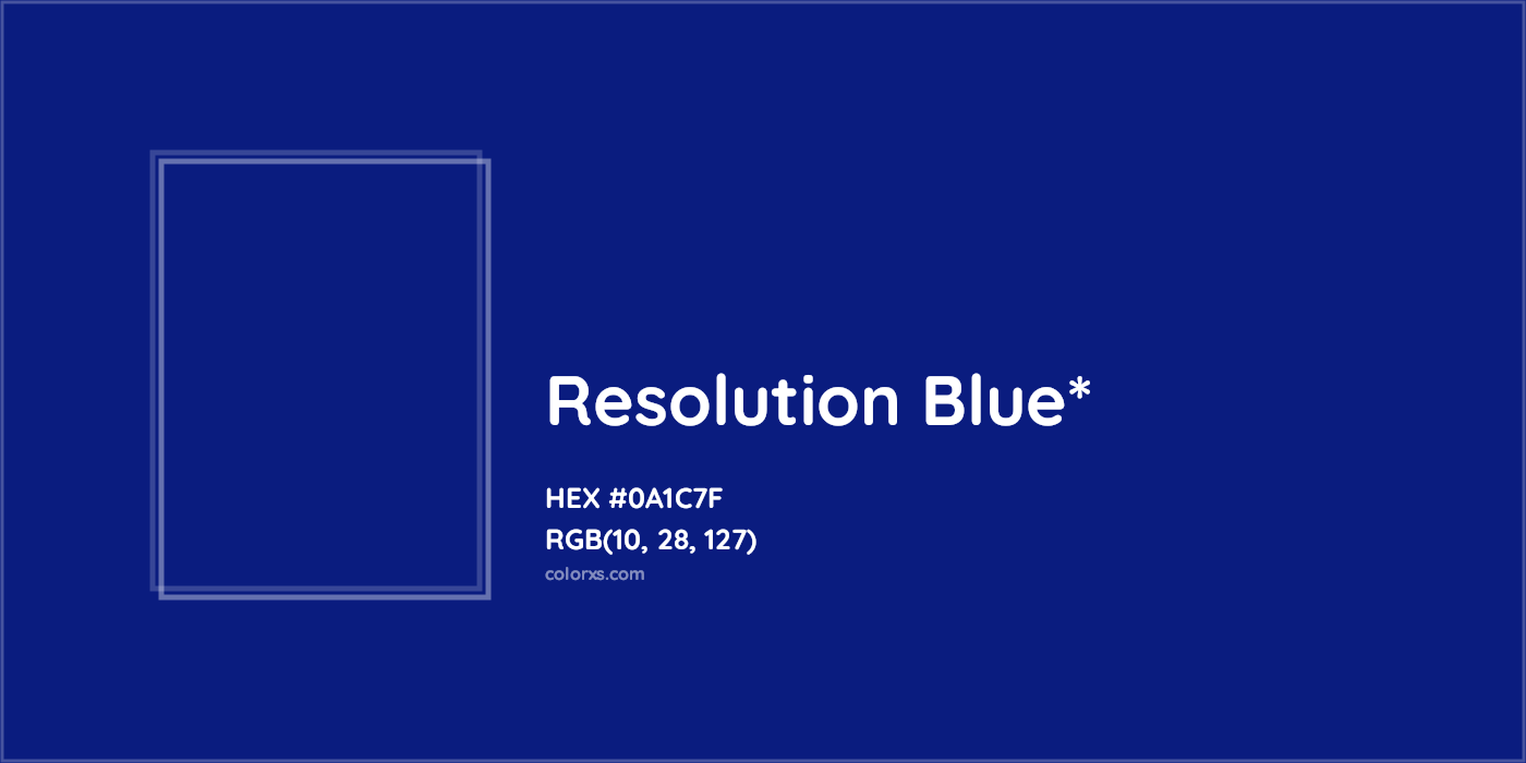HEX #0A1C7F Color Name, Color Code, Palettes, Similar Paints, Images
