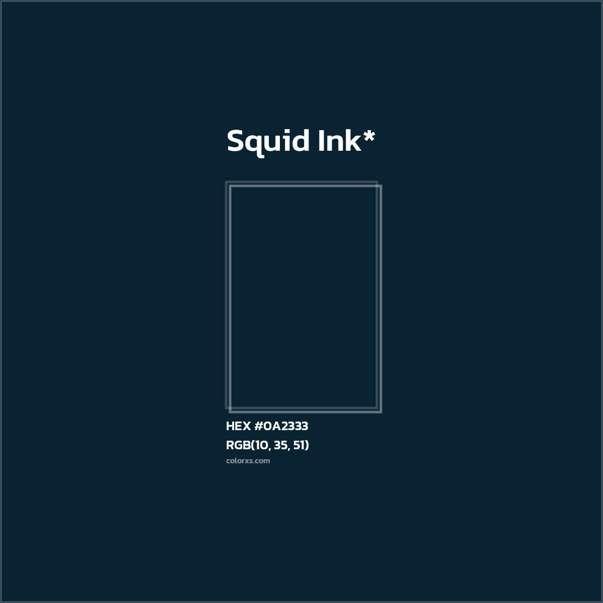 HEX #0A2333 Color Name, Color Code, Palettes, Similar Paints, Images