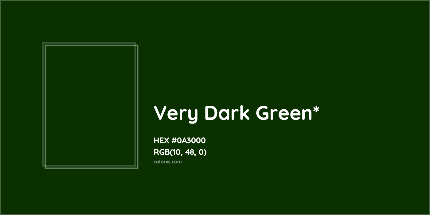 HEX #0A3000 Color Name, Color Code, Palettes, Similar Paints, Images