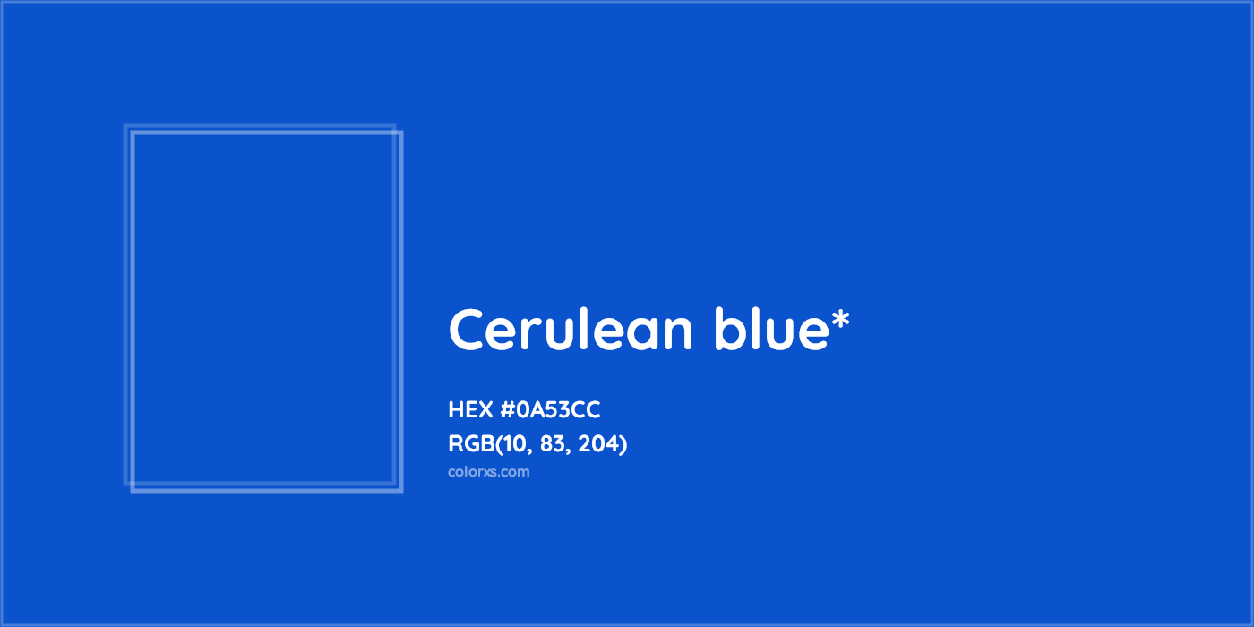 HEX #0A53CC Color Name, Color Code, Palettes, Similar Paints, Images