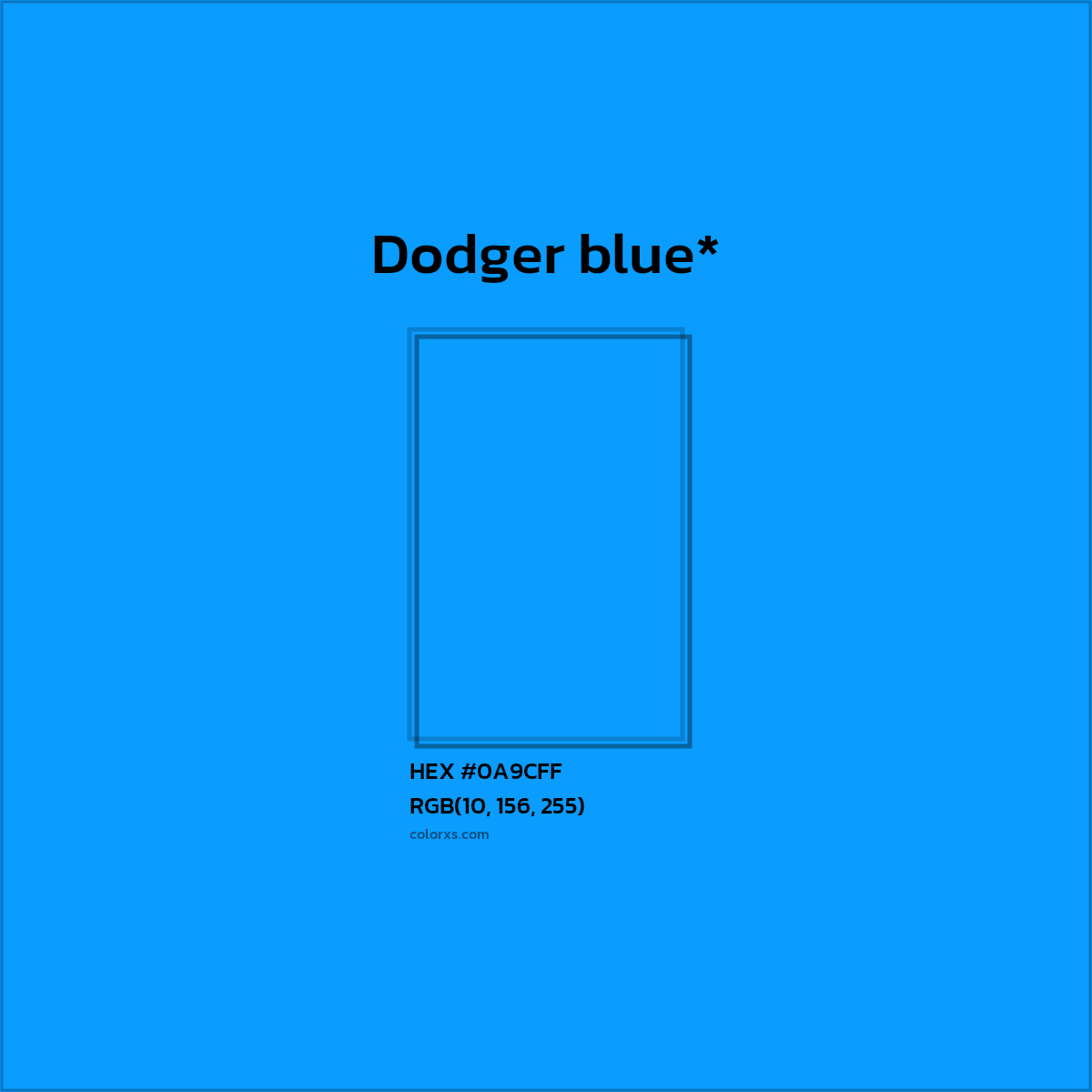 HEX #0A9CFF Color Name, Color Code, Palettes, Similar Paints, Images
