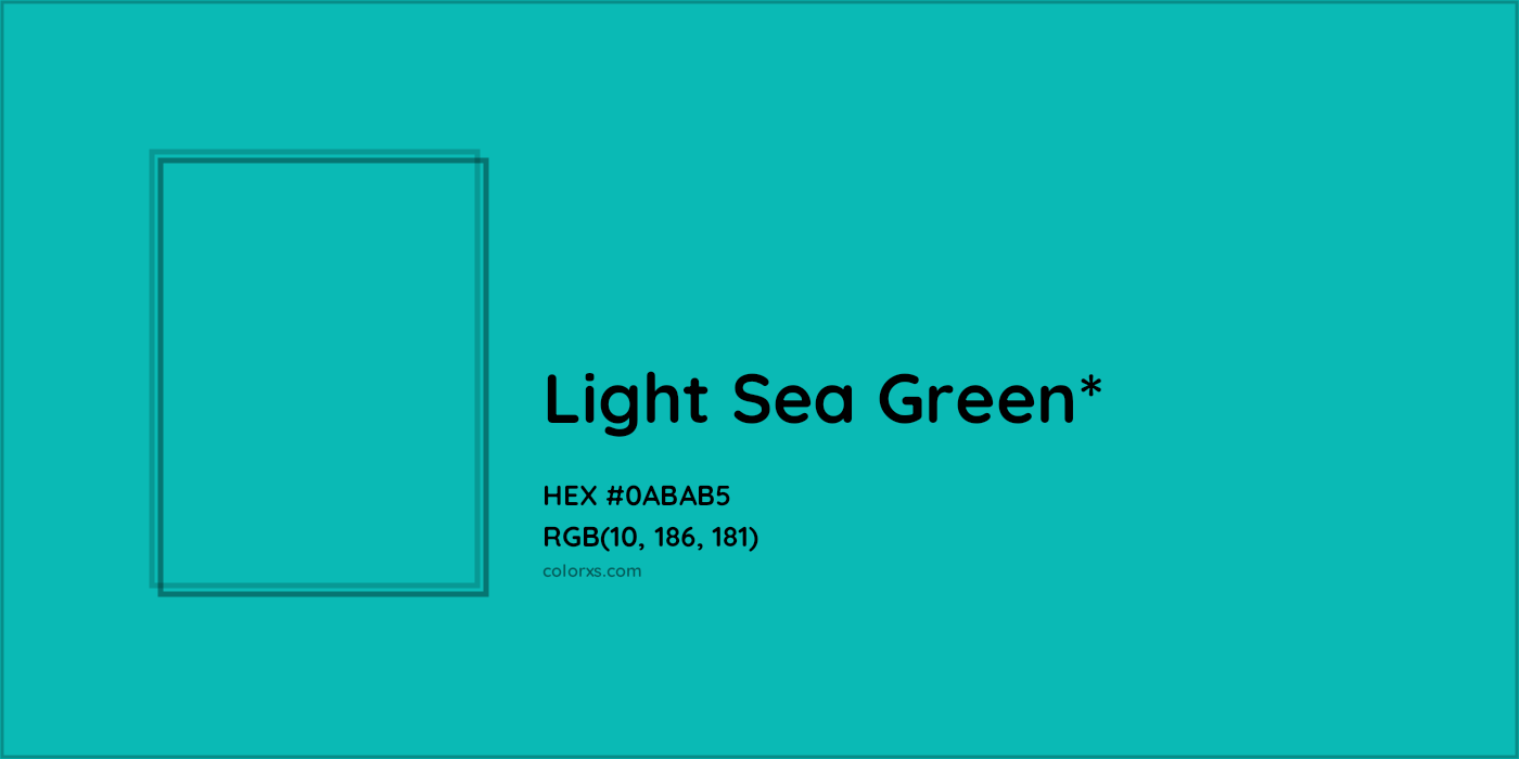 HEX #0ABAB5 Color Name, Color Code, Palettes, Similar Paints, Images