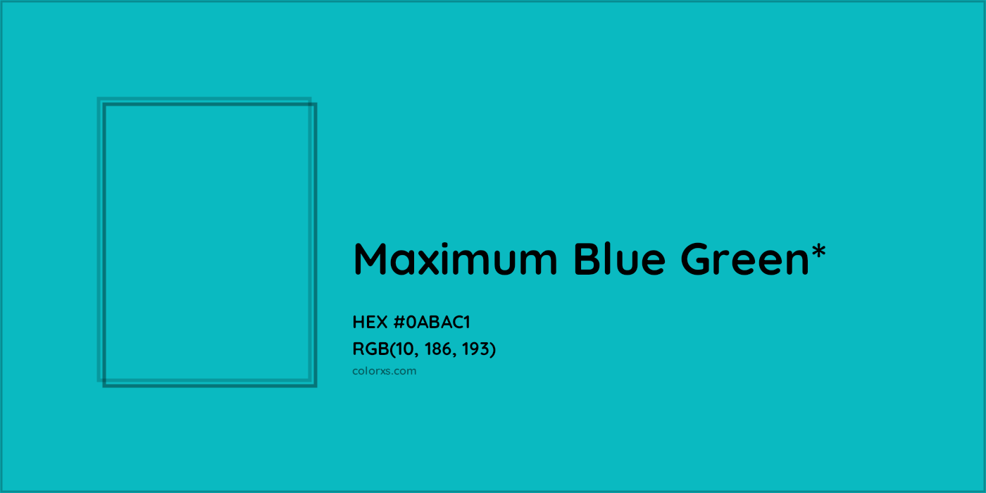 HEX #0ABAC1 Color Name, Color Code, Palettes, Similar Paints, Images