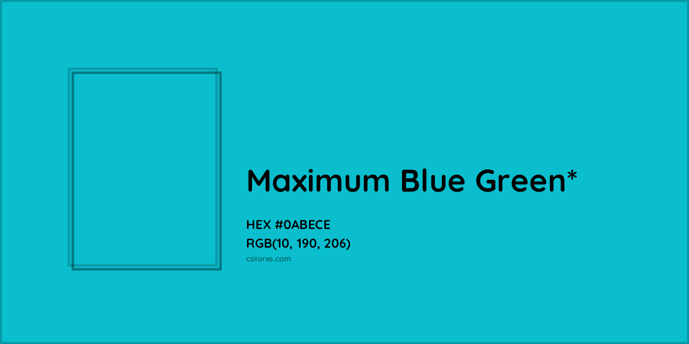 HEX #0ABECE Color Name, Color Code, Palettes, Similar Paints, Images