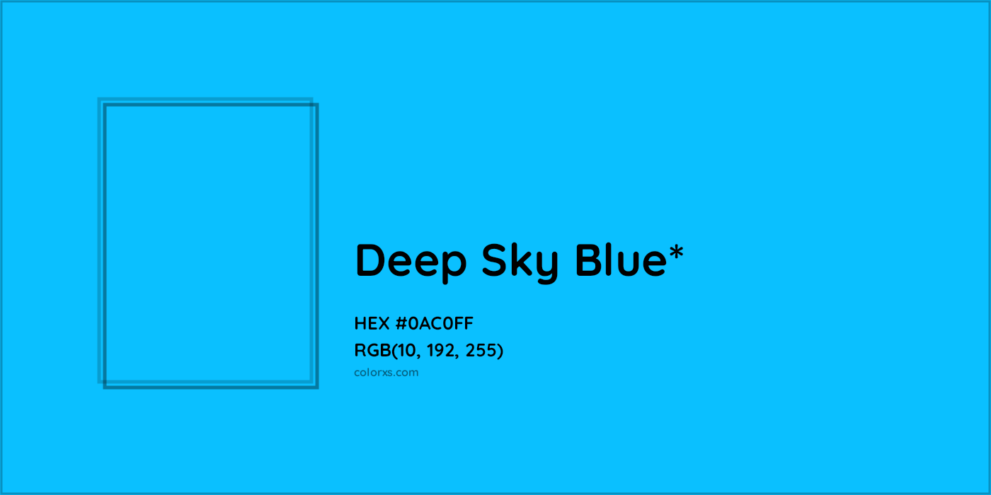 HEX #0AC0FF Color Name, Color Code, Palettes, Similar Paints, Images