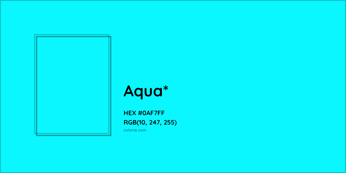 HEX #0AF7FF Color Name, Color Code, Palettes, Similar Paints, Images