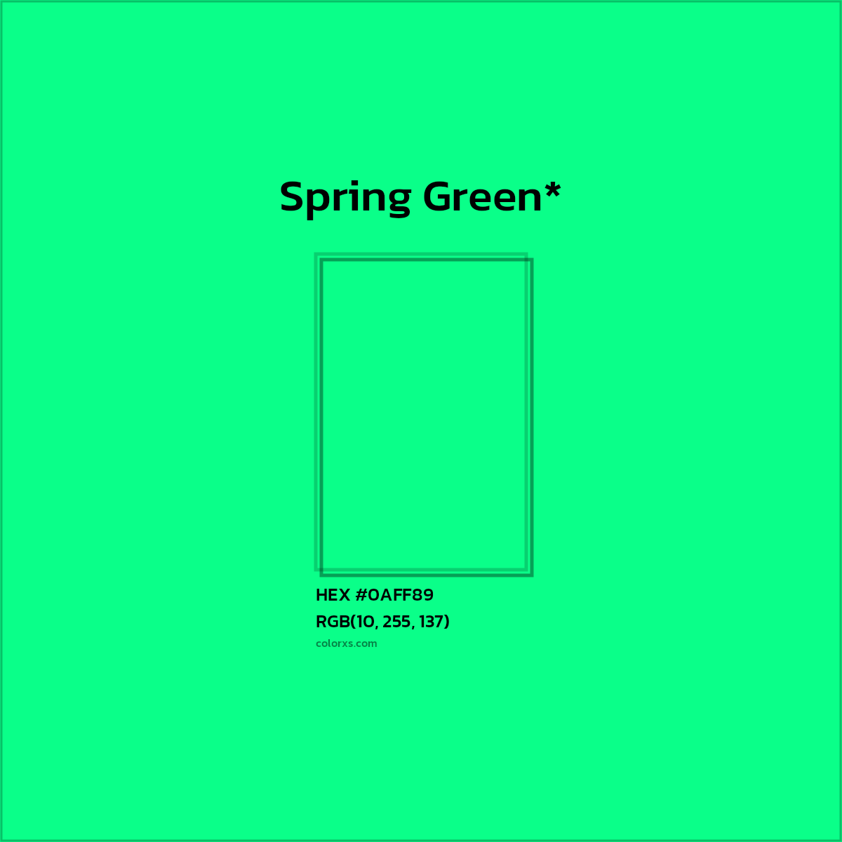 HEX #0AFF89 Color Name, Color Code, Palettes, Similar Paints, Images
