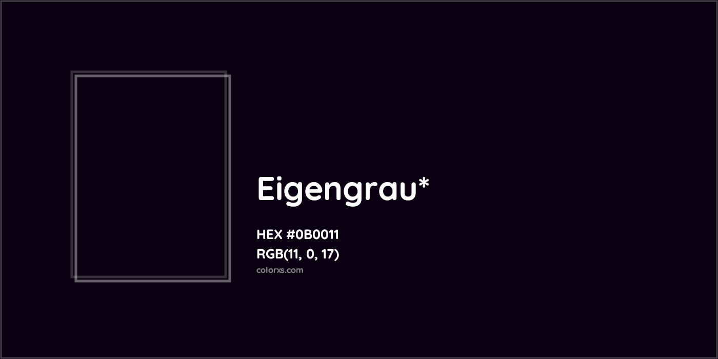HEX #0B0011 Color Name, Color Code, Palettes, Similar Paints, Images