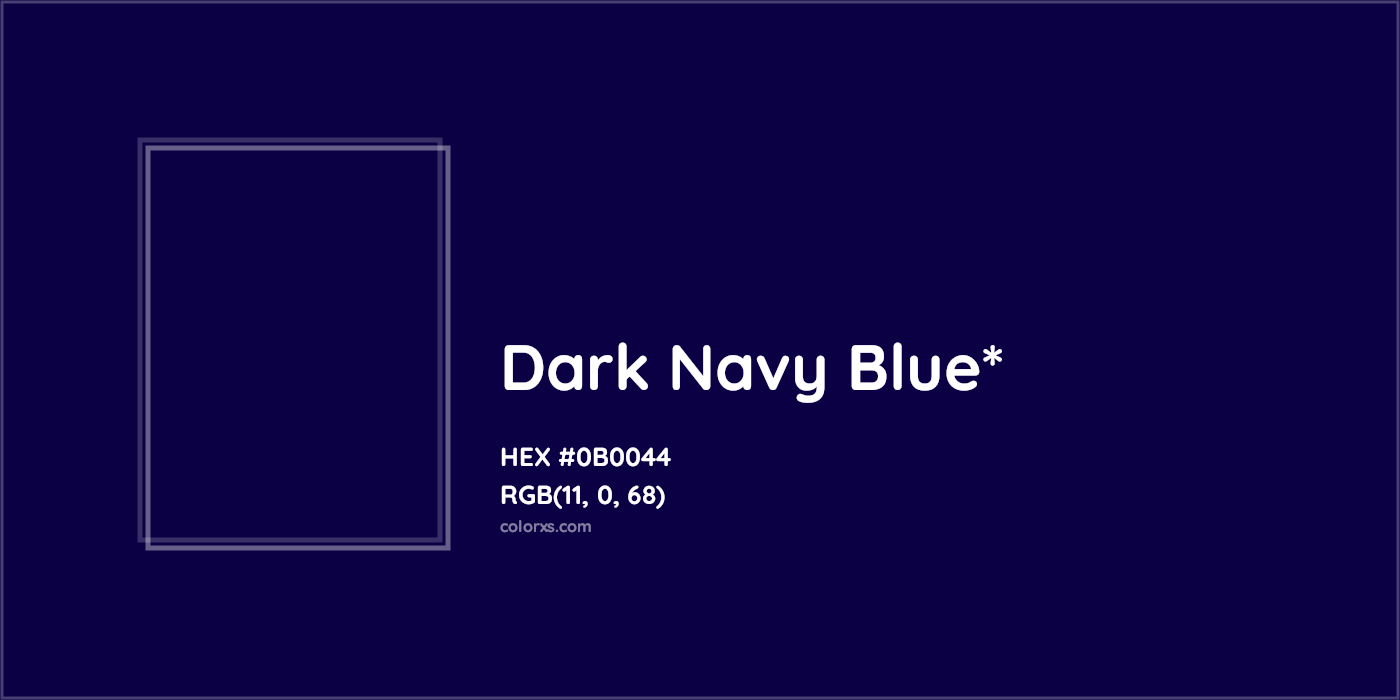 HEX #0B0044 Color Name, Color Code, Palettes, Similar Paints, Images