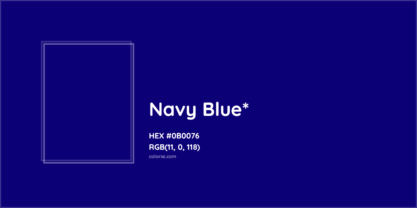 HEX #0B0076 Color Name, Color Code, Palettes, Similar Paints, Images