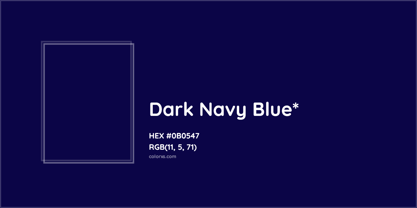 HEX #0B0547 Color Name, Color Code, Palettes, Similar Paints, Images