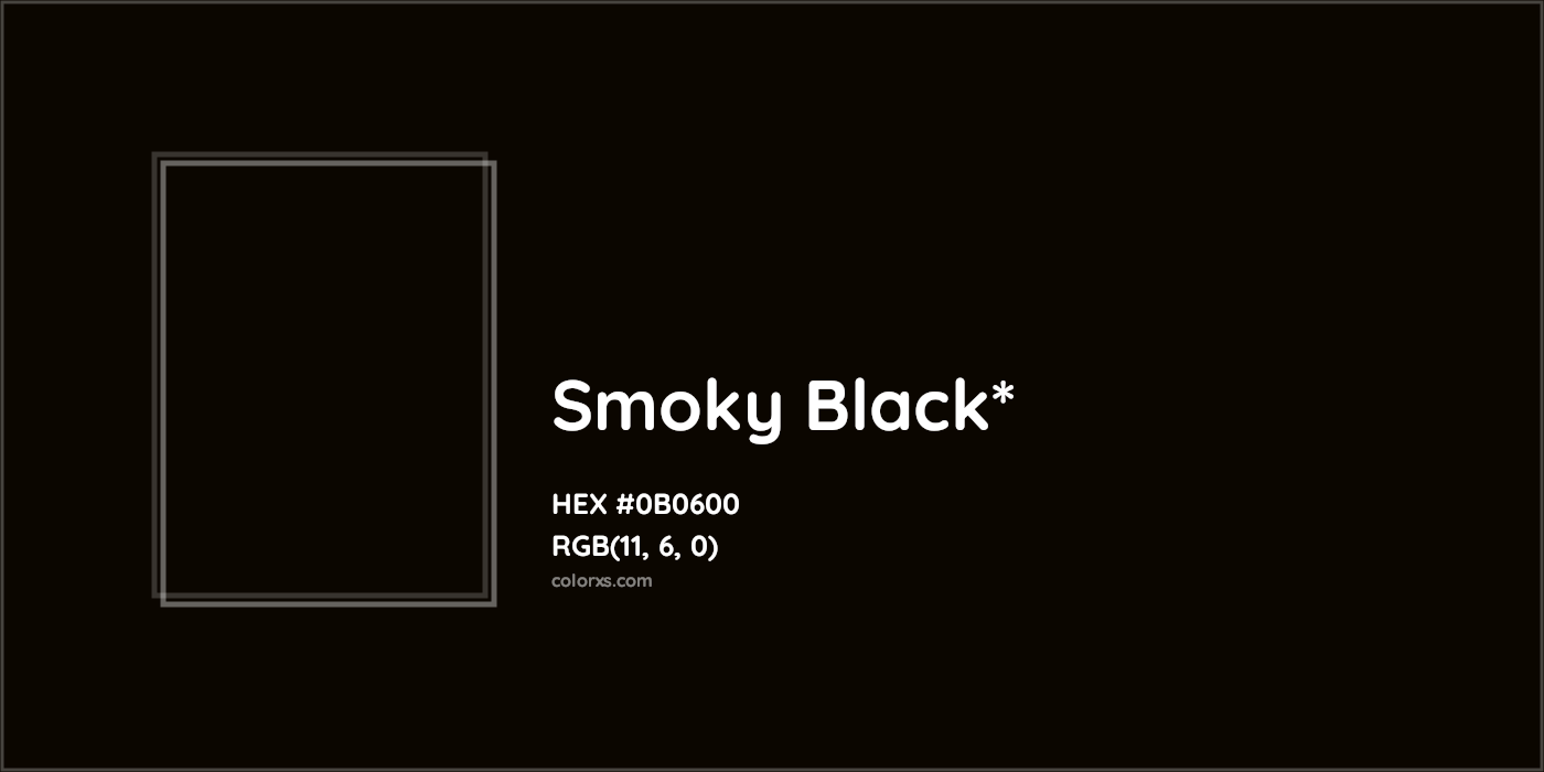 HEX #0B0600 Color Name, Color Code, Palettes, Similar Paints, Images