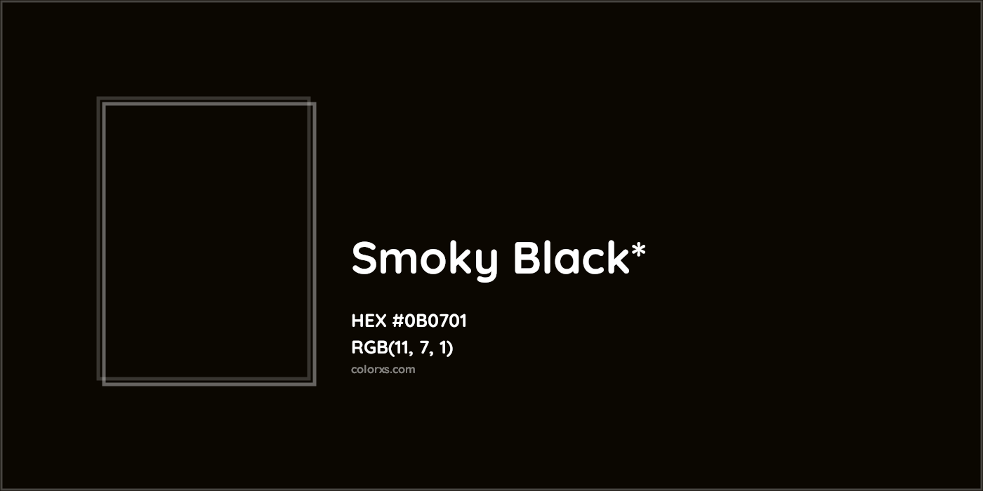 HEX #0B0701 Color Name, Color Code, Palettes, Similar Paints, Images