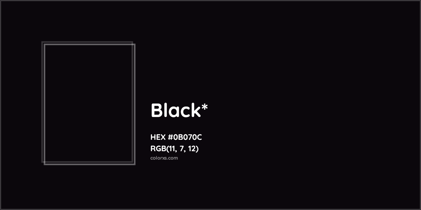 HEX #0B070C Color Name, Color Code, Palettes, Similar Paints, Images
