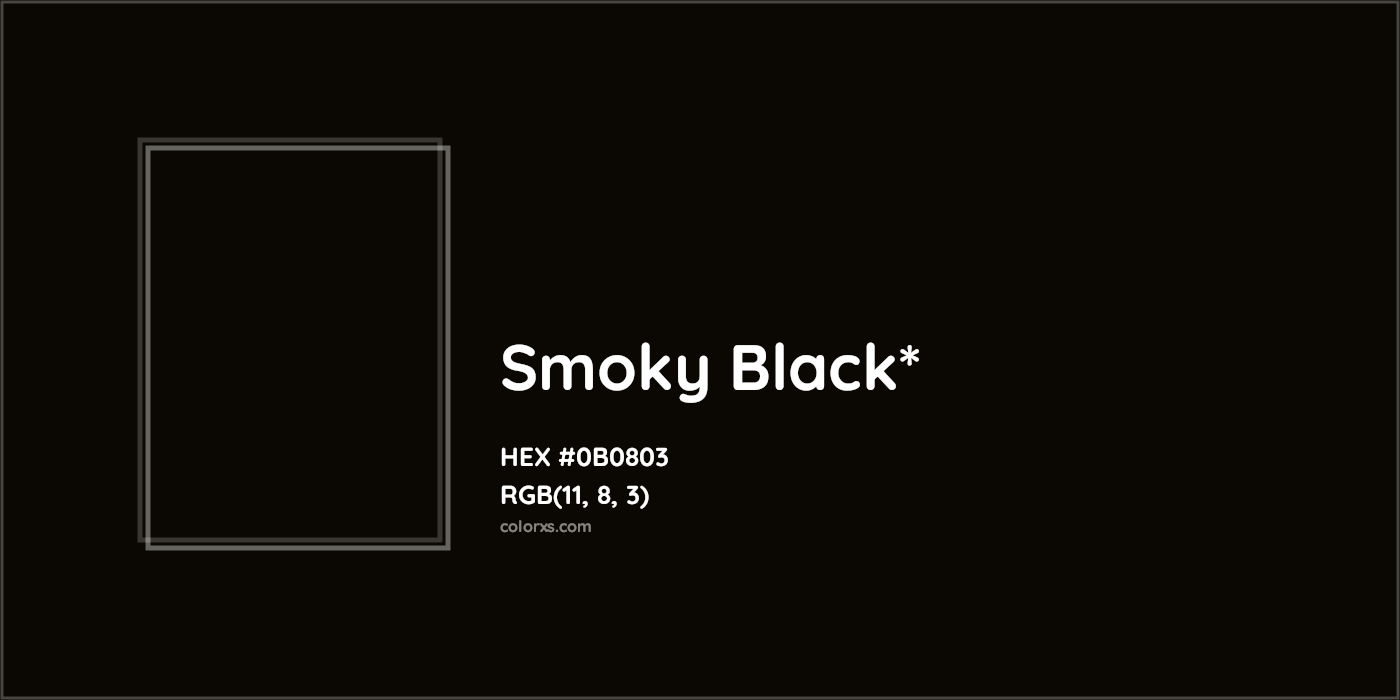 HEX #0B0803 Color Name, Color Code, Palettes, Similar Paints, Images