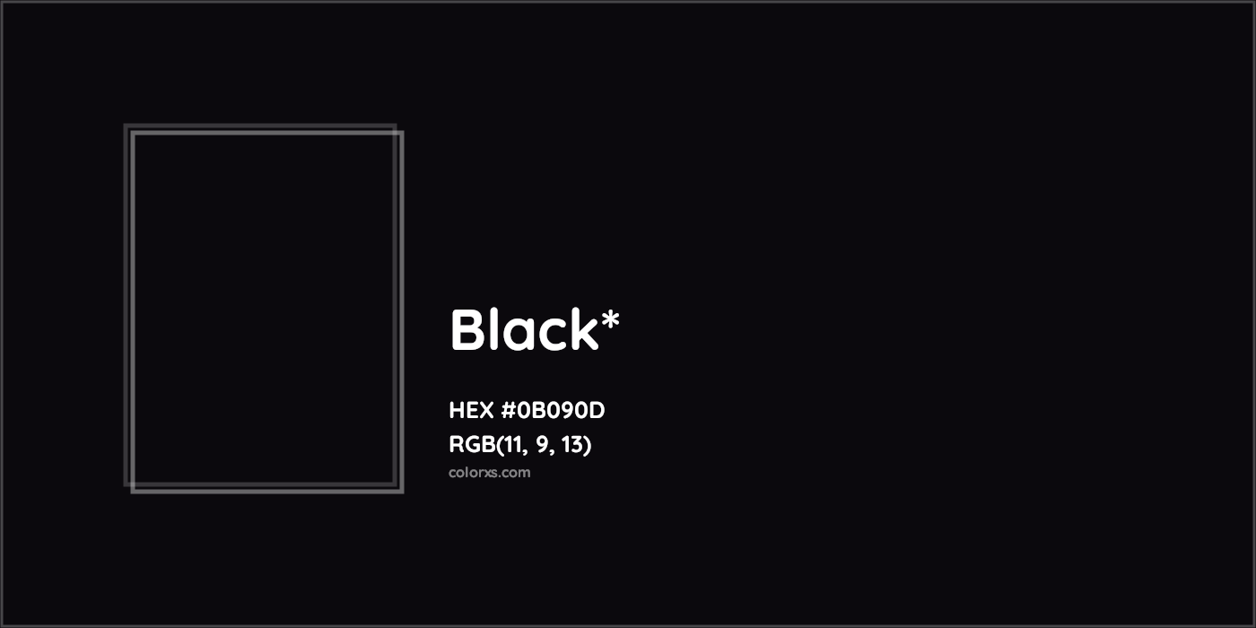 HEX #0B090D Color Name, Color Code, Palettes, Similar Paints, Images
