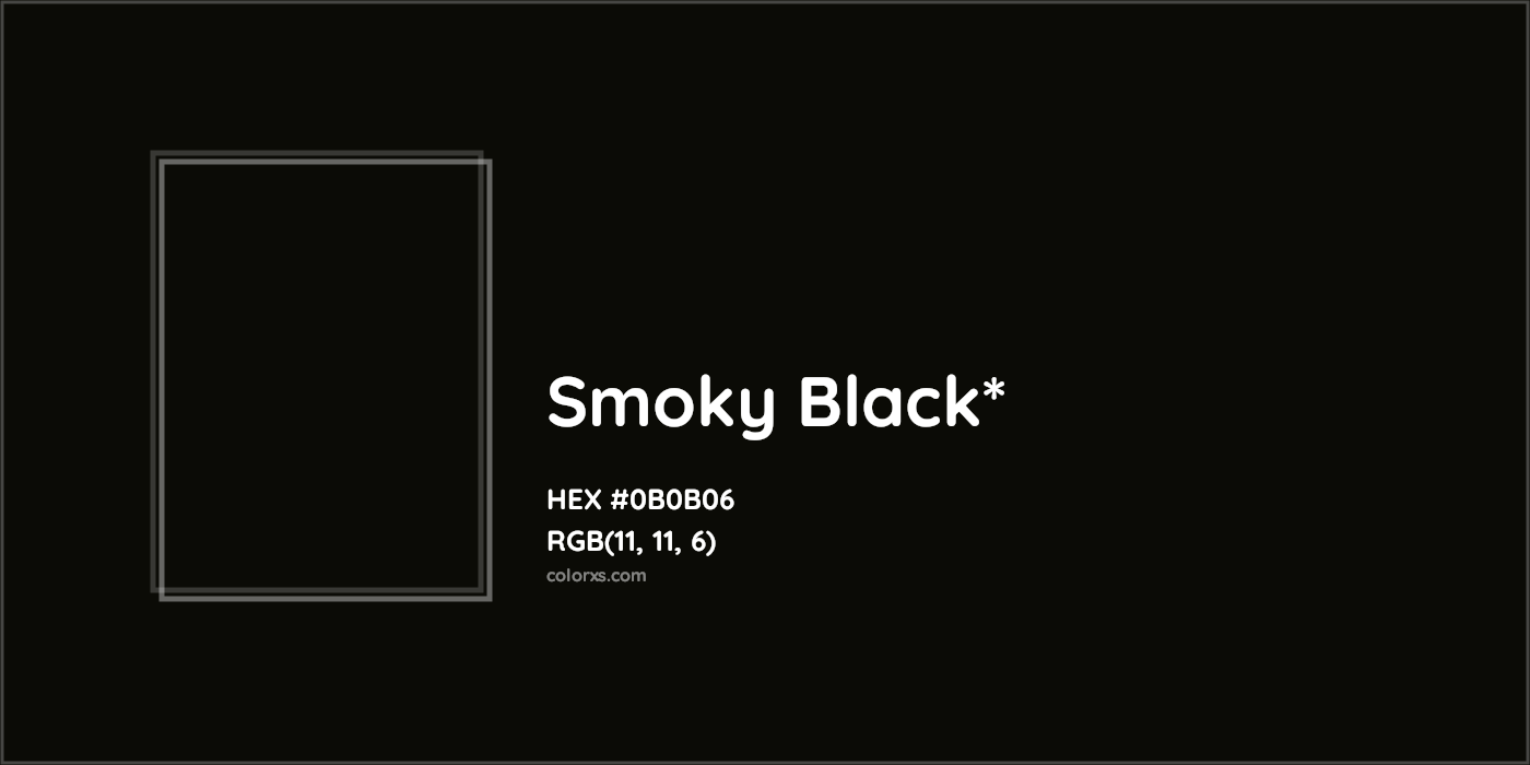 HEX #0B0B06 Color Name, Color Code, Palettes, Similar Paints, Images