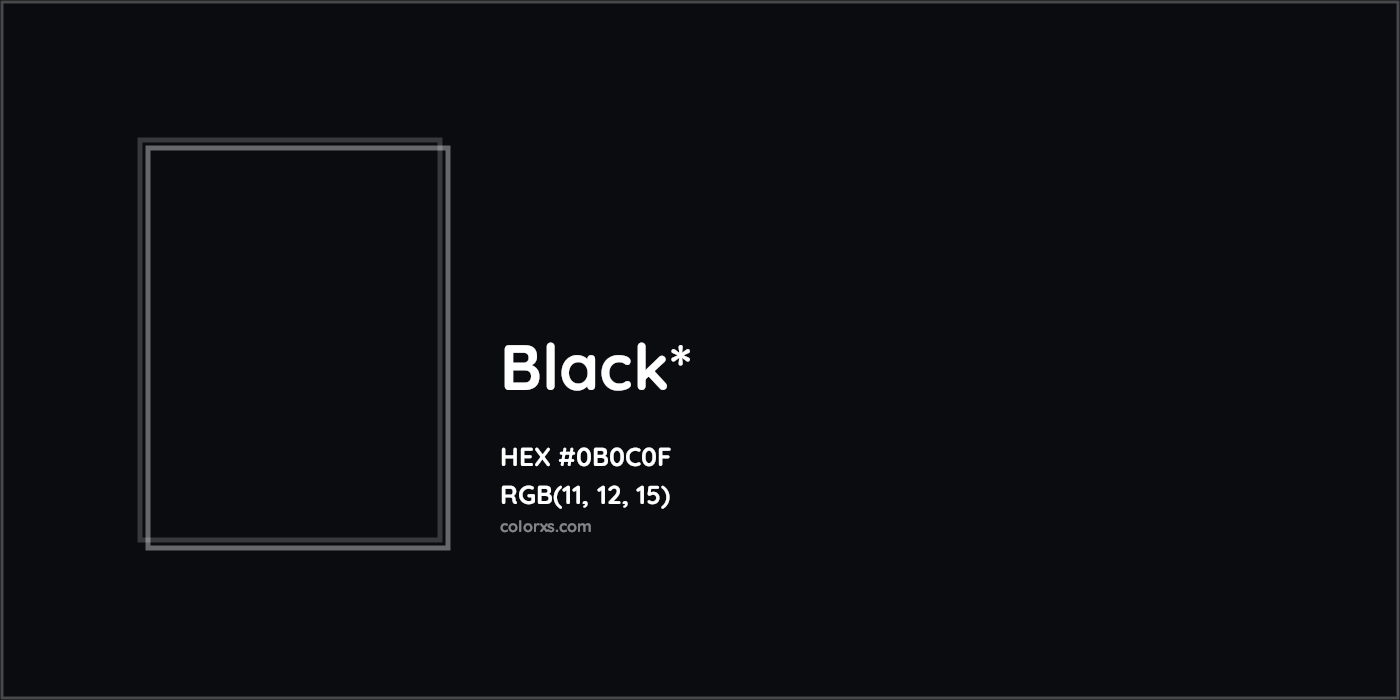 HEX #0B0C0F Color Name, Color Code, Palettes, Similar Paints, Images